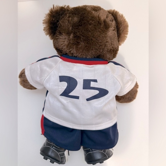 Build-A-Bear Brown Stuffed Animal Wearing Complete Soccer Outfit - Picture 12 of 14